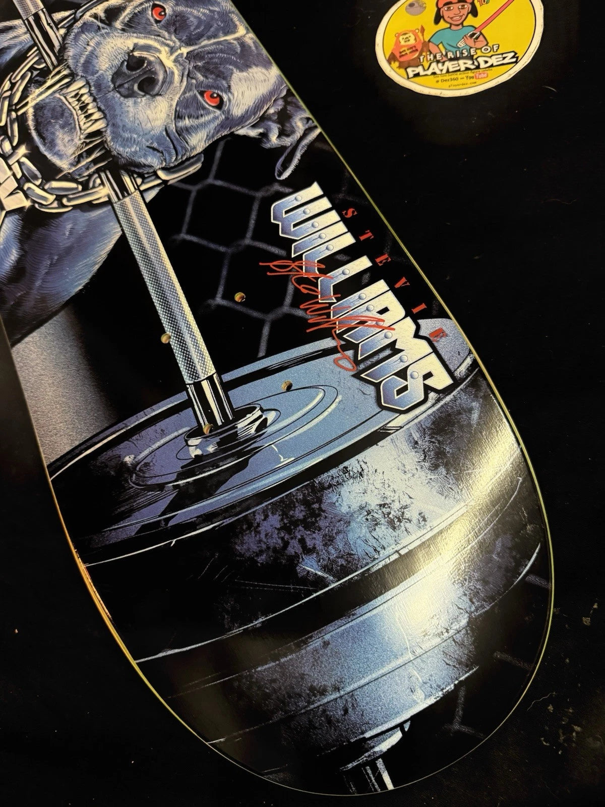 Signed Stevie Williams Caged Dog DGK Skateboard Deck Dirty Ghetto Kids