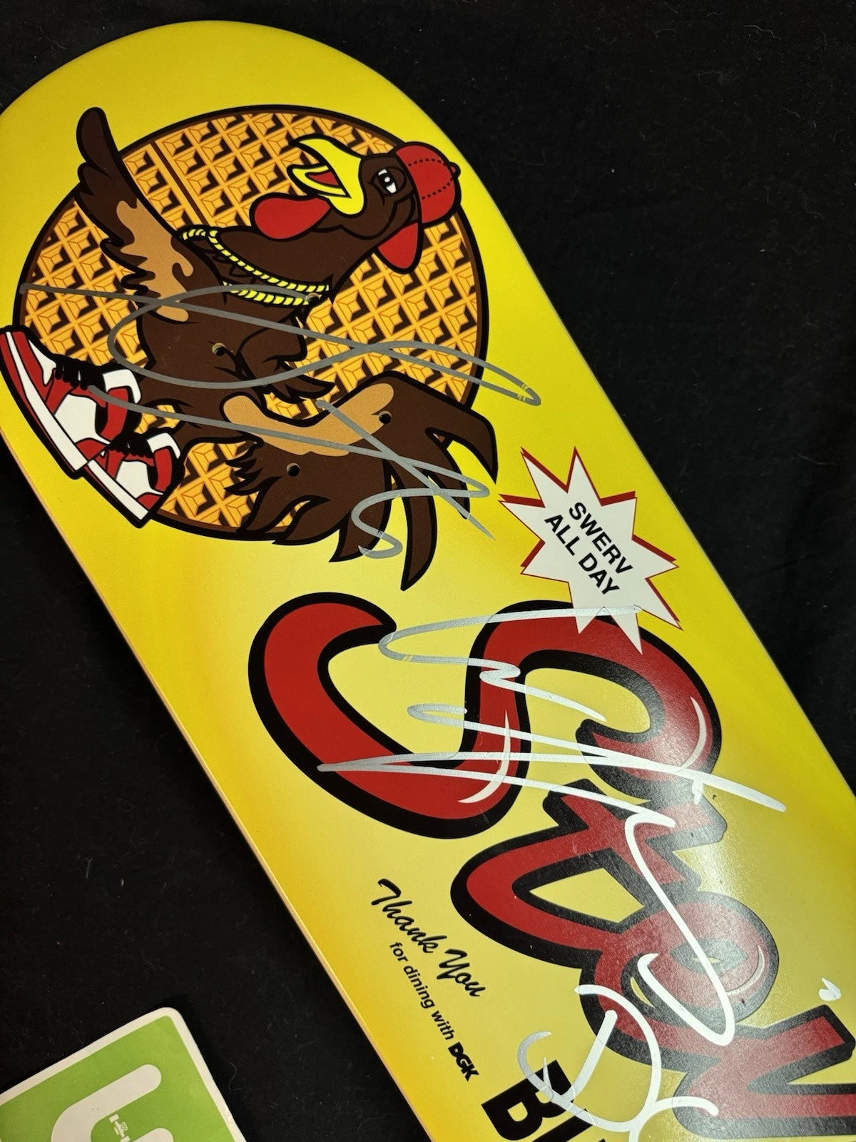Signed Stevie Williams DGK Roscoes Waffles Autographed Skateboard Deck