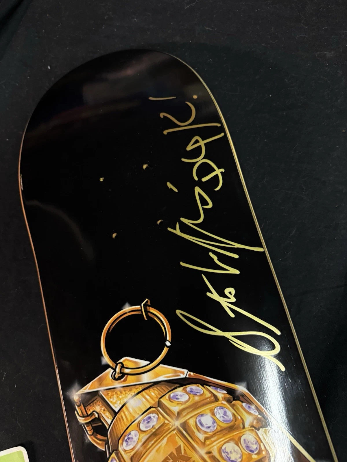 Signed Stevie Williams DGK Iced Out Grenade Autographed Skateboard Deck