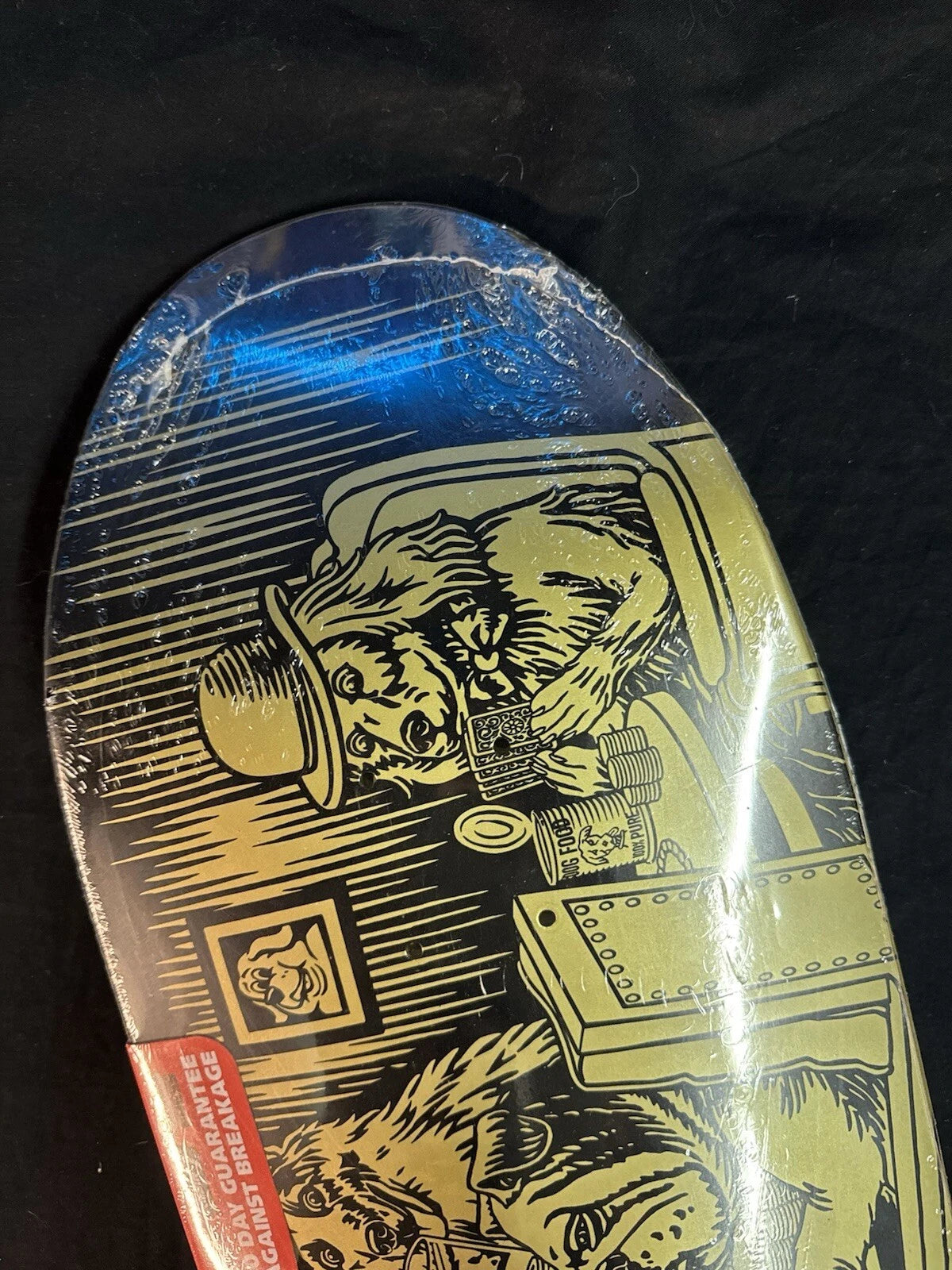 Signed Rodney Mullen Autographed Skateboard Deck Gold Poker Dogs Shaped Almost