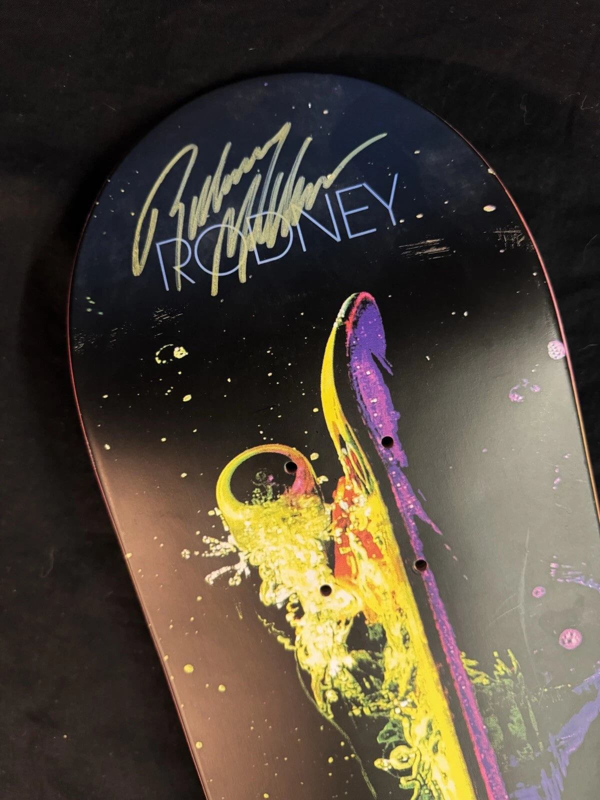Signed Rodney Mullen Seu Trinh Portrait Almost Autographed Skateboard Deck