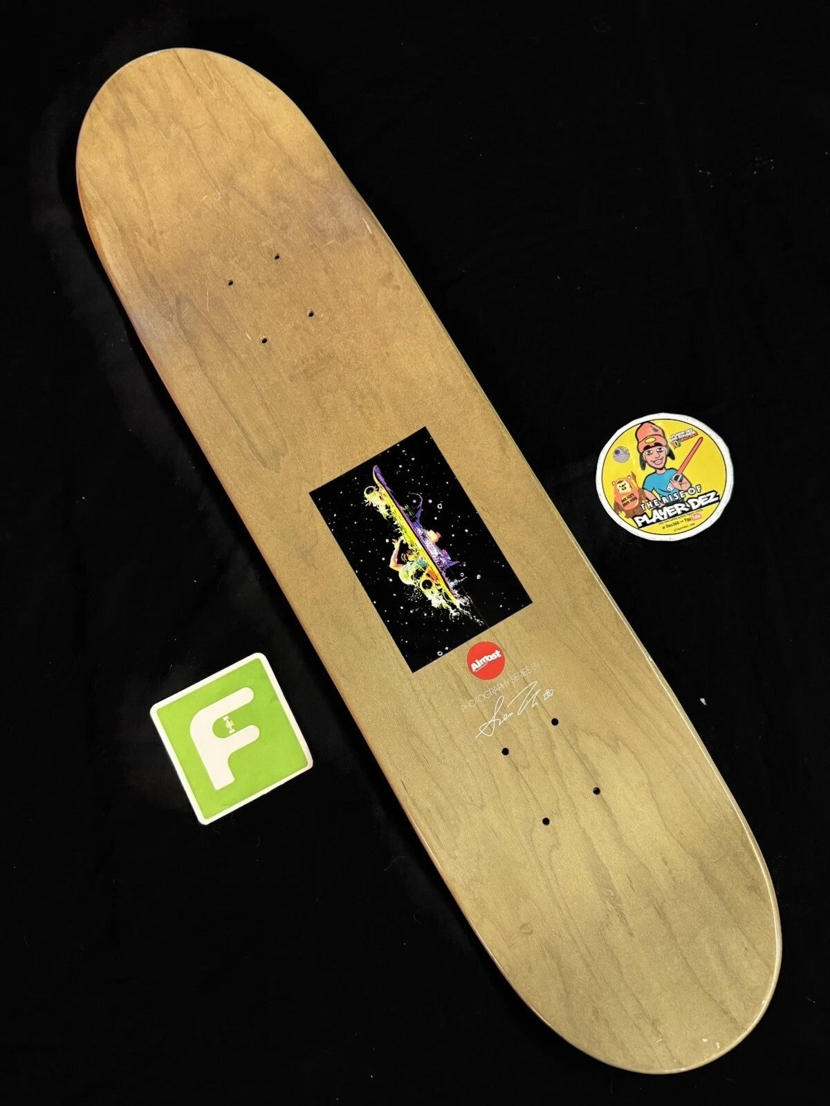 Signed Rodney Mullen Seu Trinh Portrait Almost Autographed Skateboard Deck