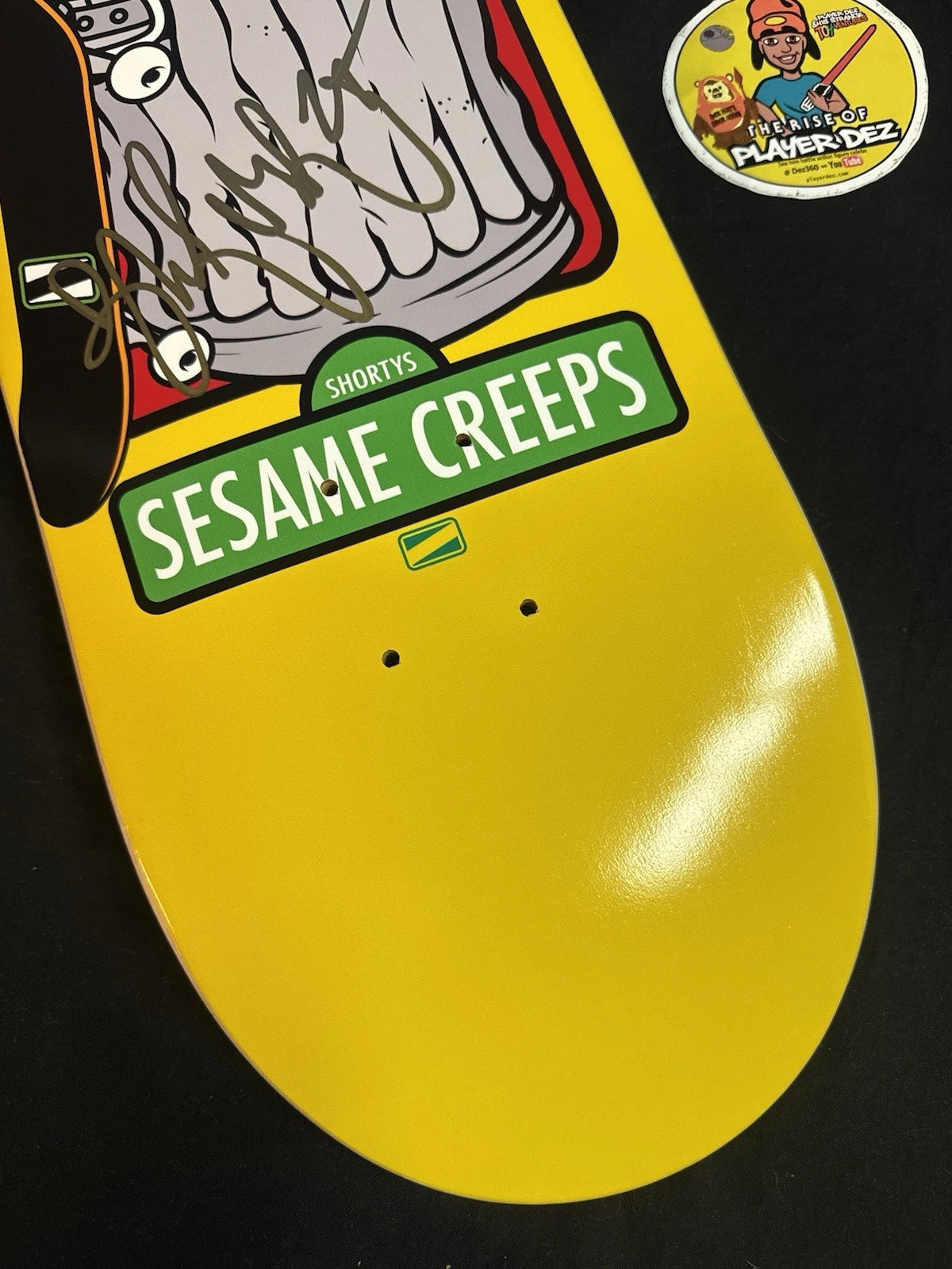 Brandon Turner Signed Shorty’s Sesame Creeps Autographed Oscar Grouch Skateboard Deck