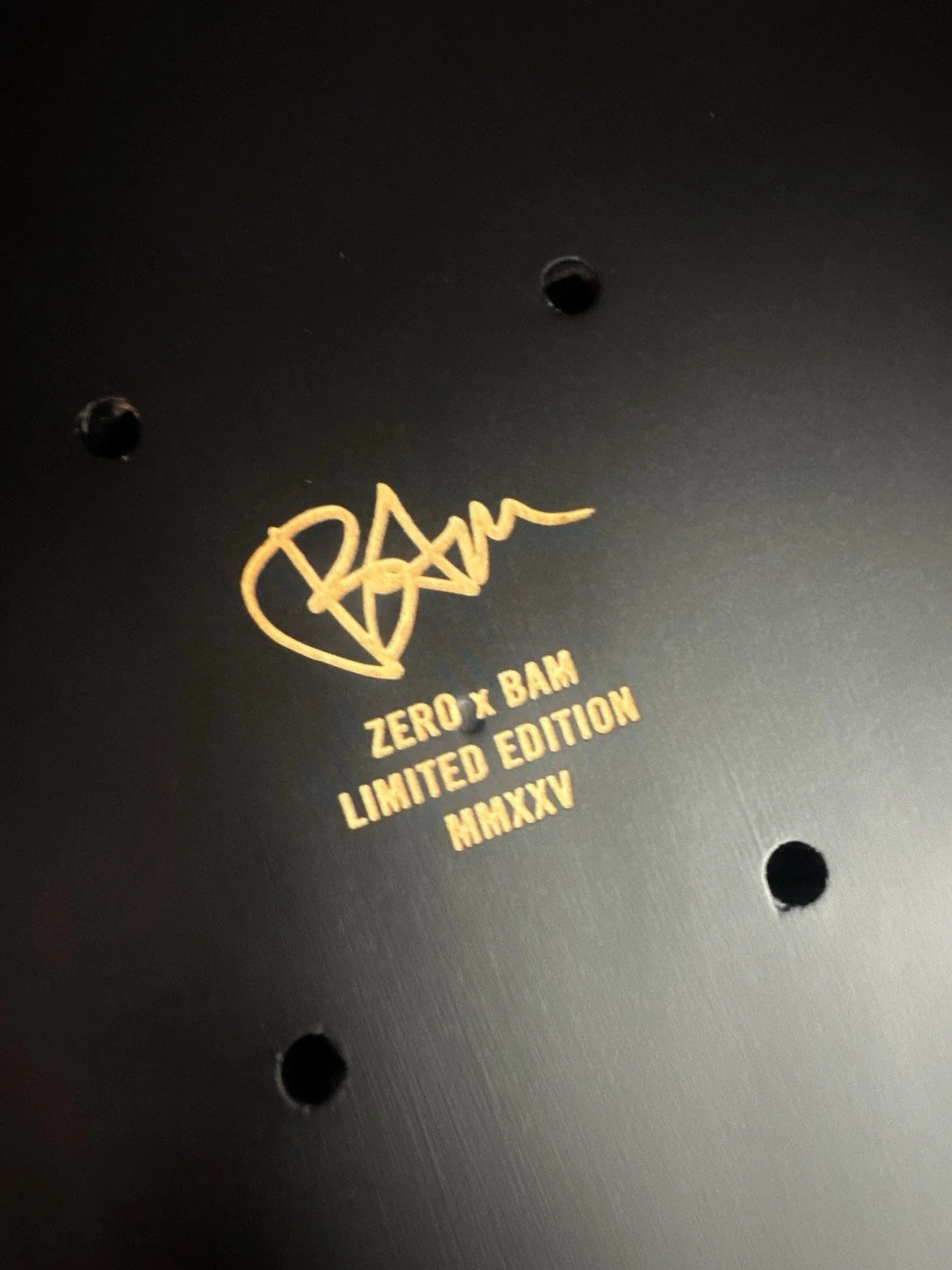 Signed Bam Margera Black Skull Limited Zero Autographed Skateboard Deck