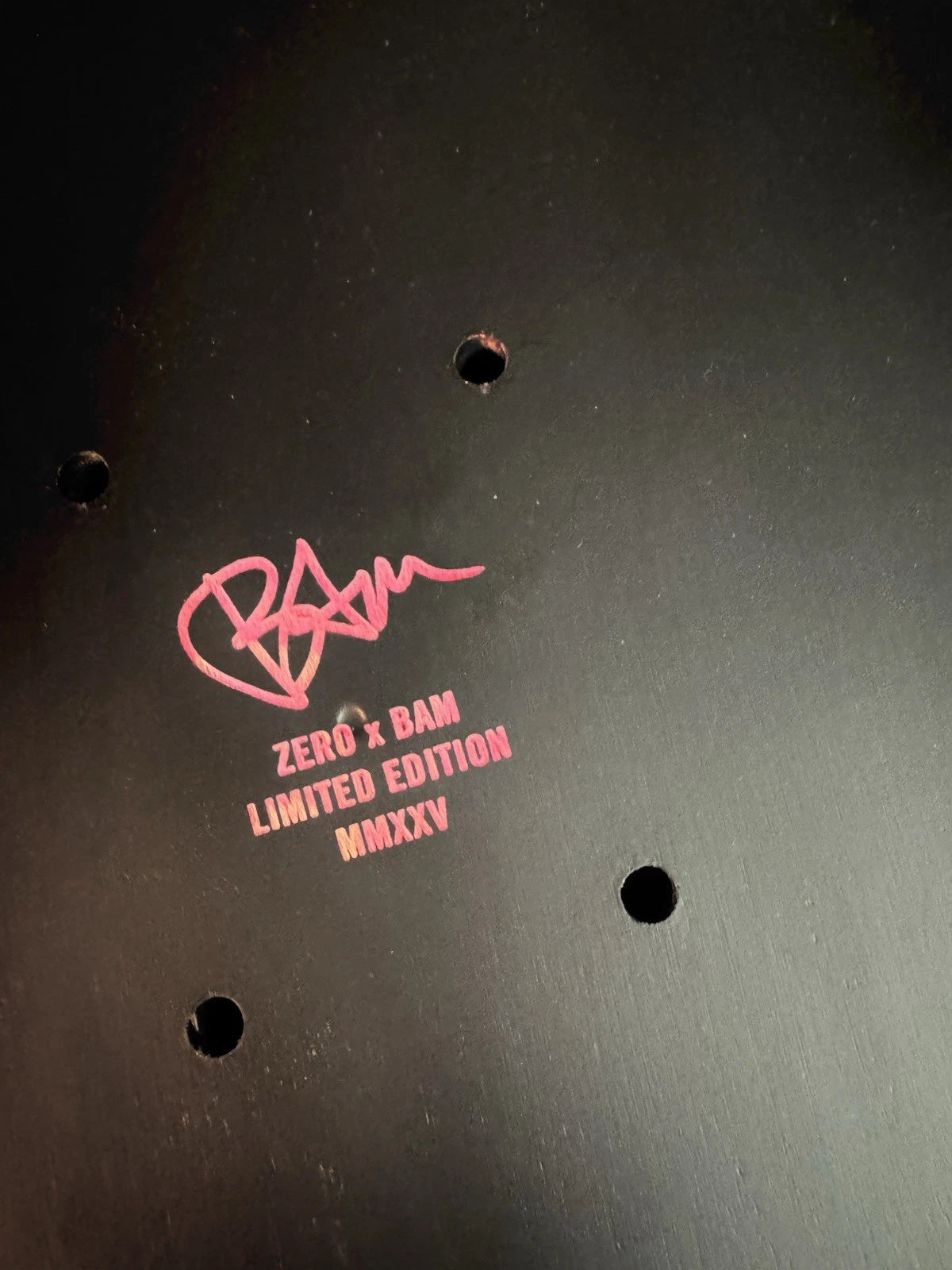 Signed Bam Margera Black Dip Red Skull Limited Autographed Zero Skateboard Deck