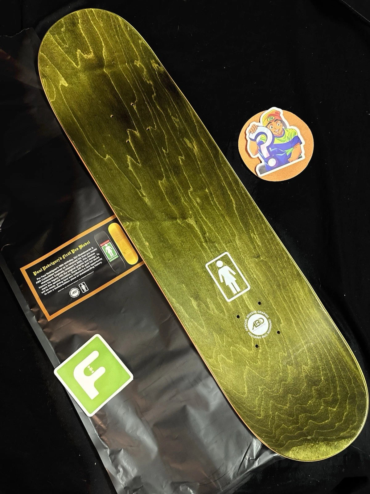 Signed Paul Rodriguez Gold Foil Girl Blind Bag Prod Autographed Skateboard Deck