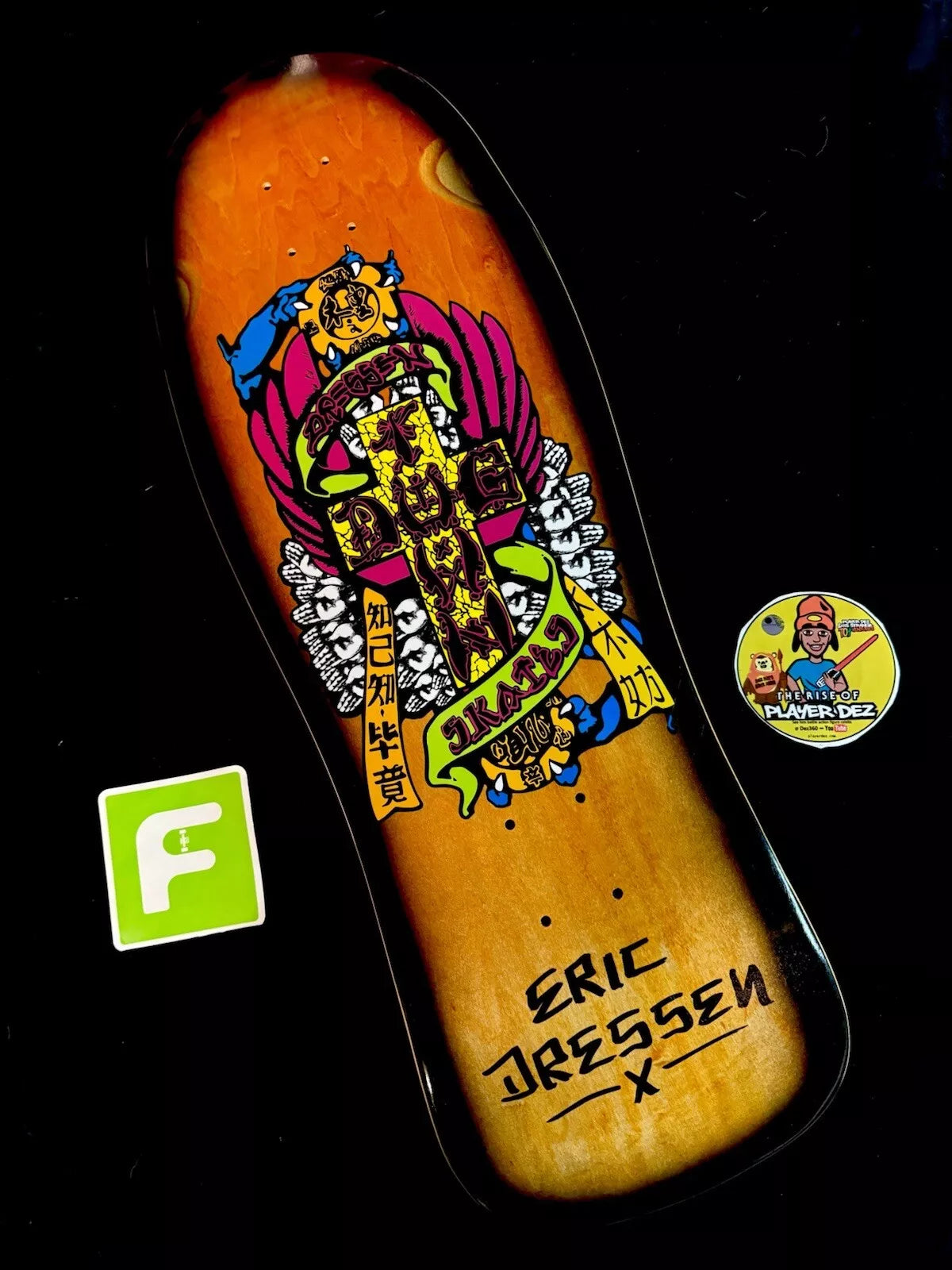 Signed Eric Dressen Autographed Skateboard Deck Orange Dogtown Skates