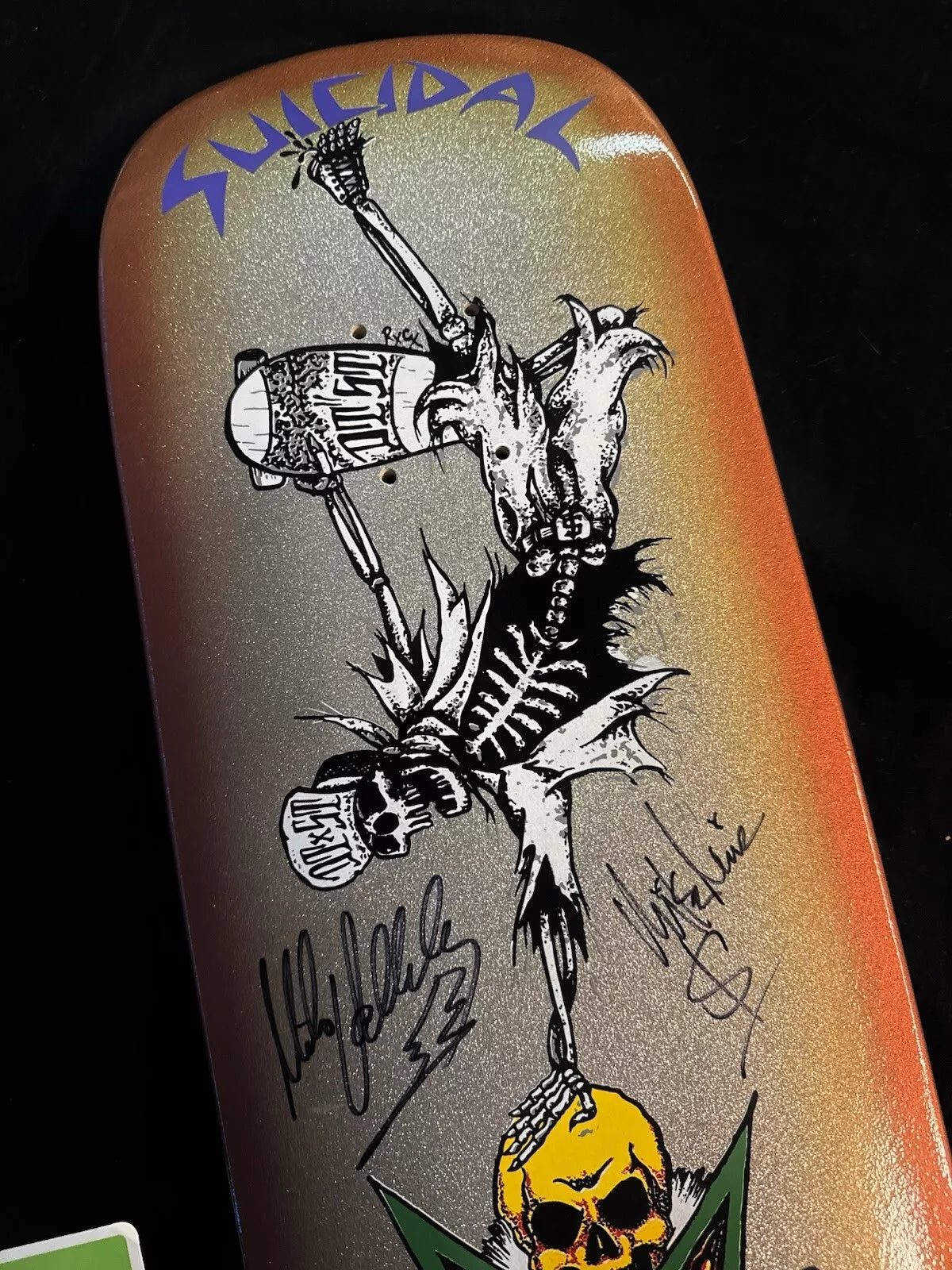 Mike Vallely Signed Suicidal Tendencies Mike Muir Autographed Dogtown Skateboard Deck