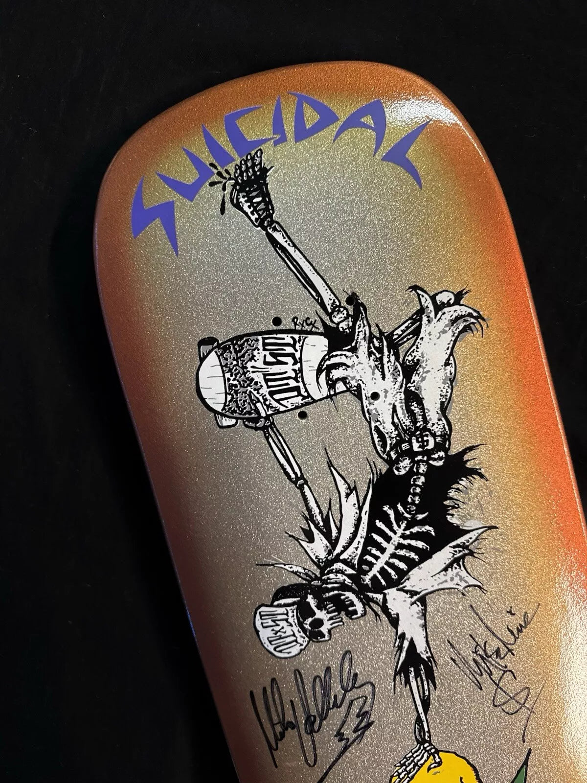 Mike Vallely Signed Suicidal Tendencies Mike Muir Autographed Dogtown Skateboard Deck