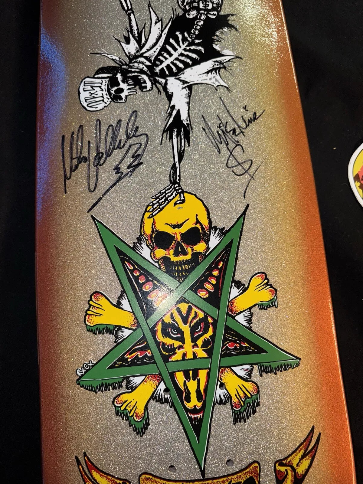 Mike Vallely Signed Suicidal Tendencies Mike Muir Autographed Dogtown Skateboard Deck