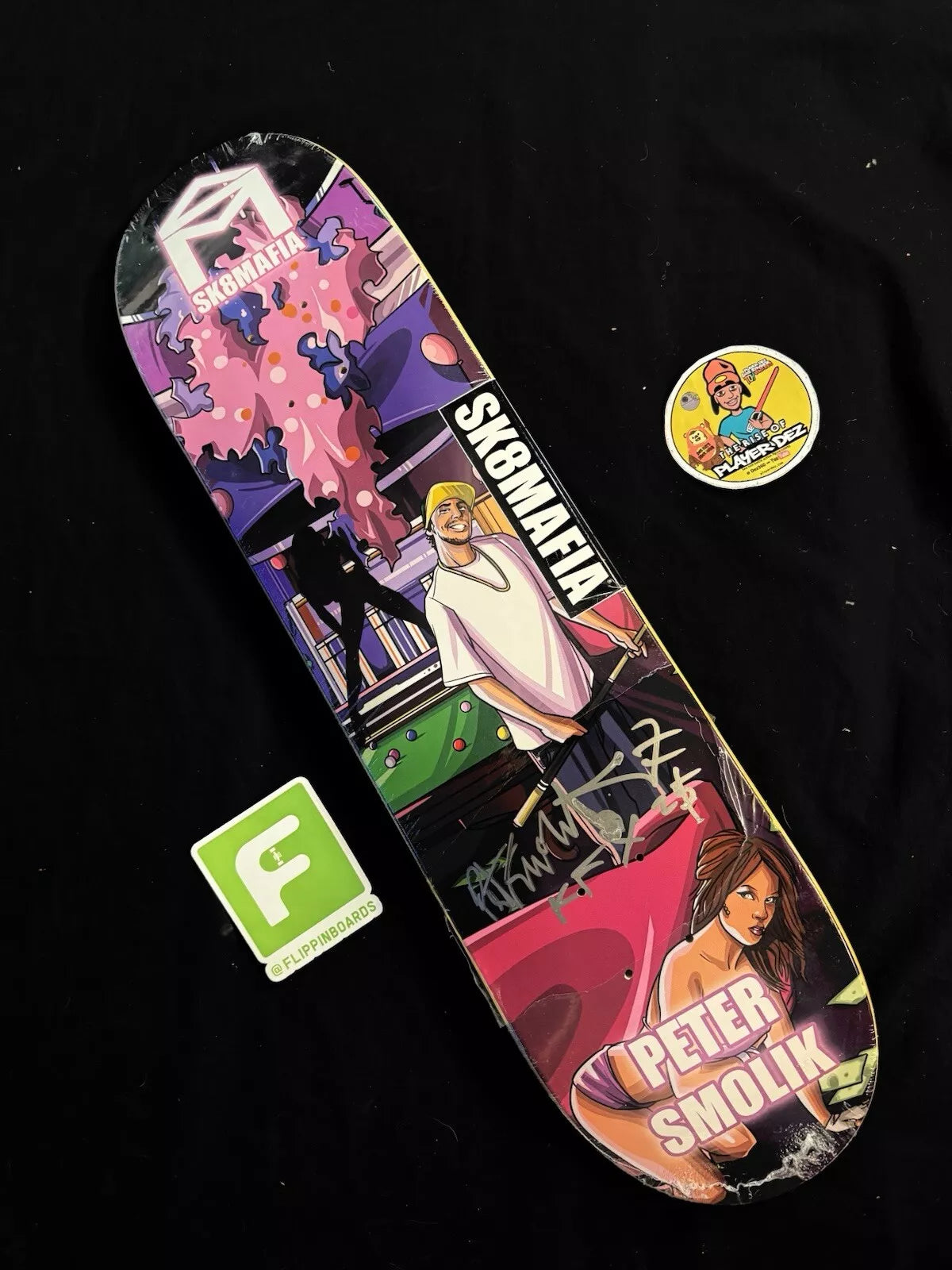 Peter Smolik Signed GTA Strip Club Autographed Sk8mAfia Skateboard Deck Shorty's
