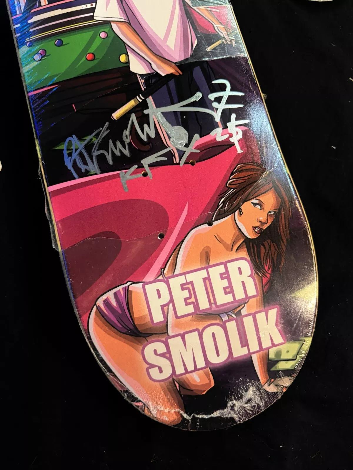 Peter Smolik Signed GTA Strip Club Autographed Sk8mAfia Skateboard Deck Shorty's