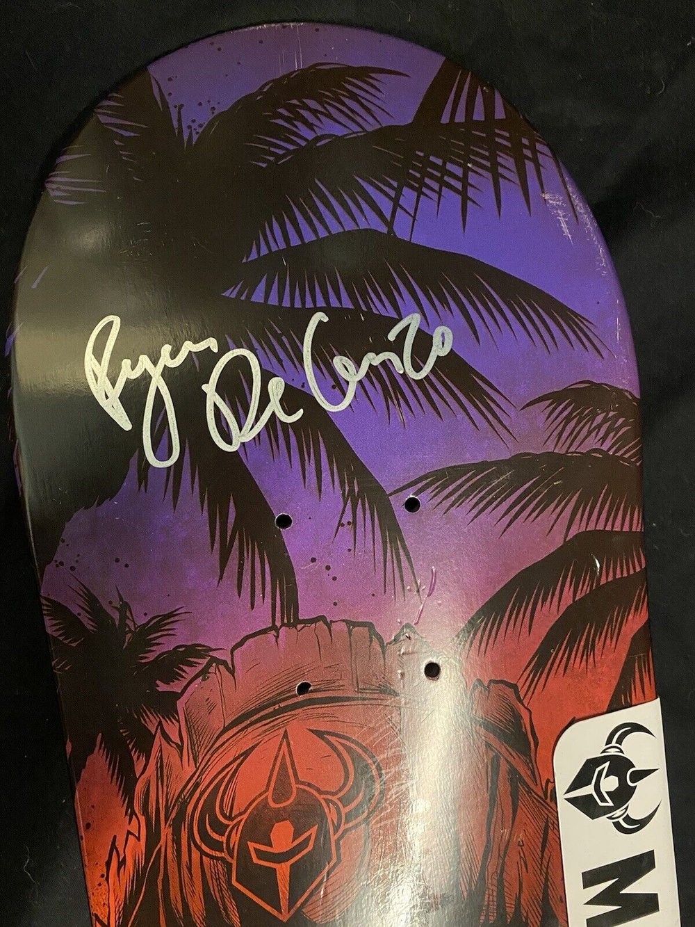 Signed Ryan Decenzo Sunfade Skeleton Darkstar Autographed Skateboard Deck