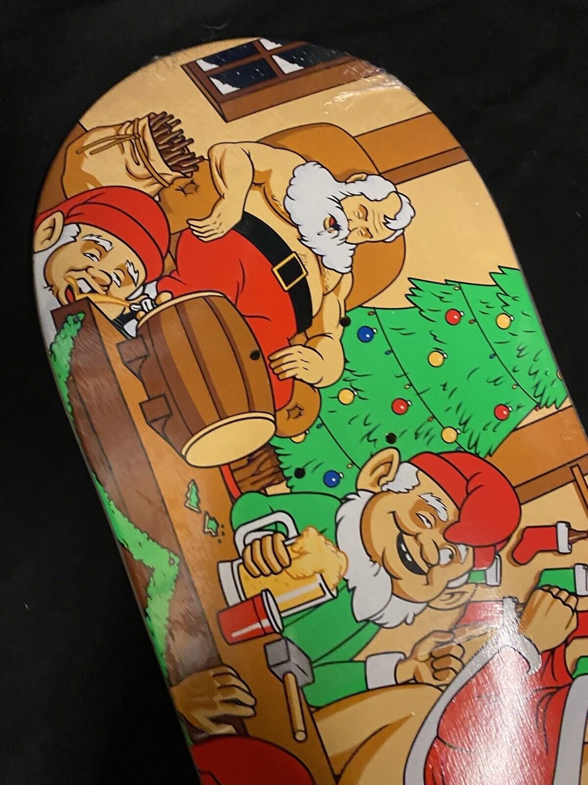 Signed Paul Rodriguez Primitive Autographed Skateboard Deck Santa Naughty Elves