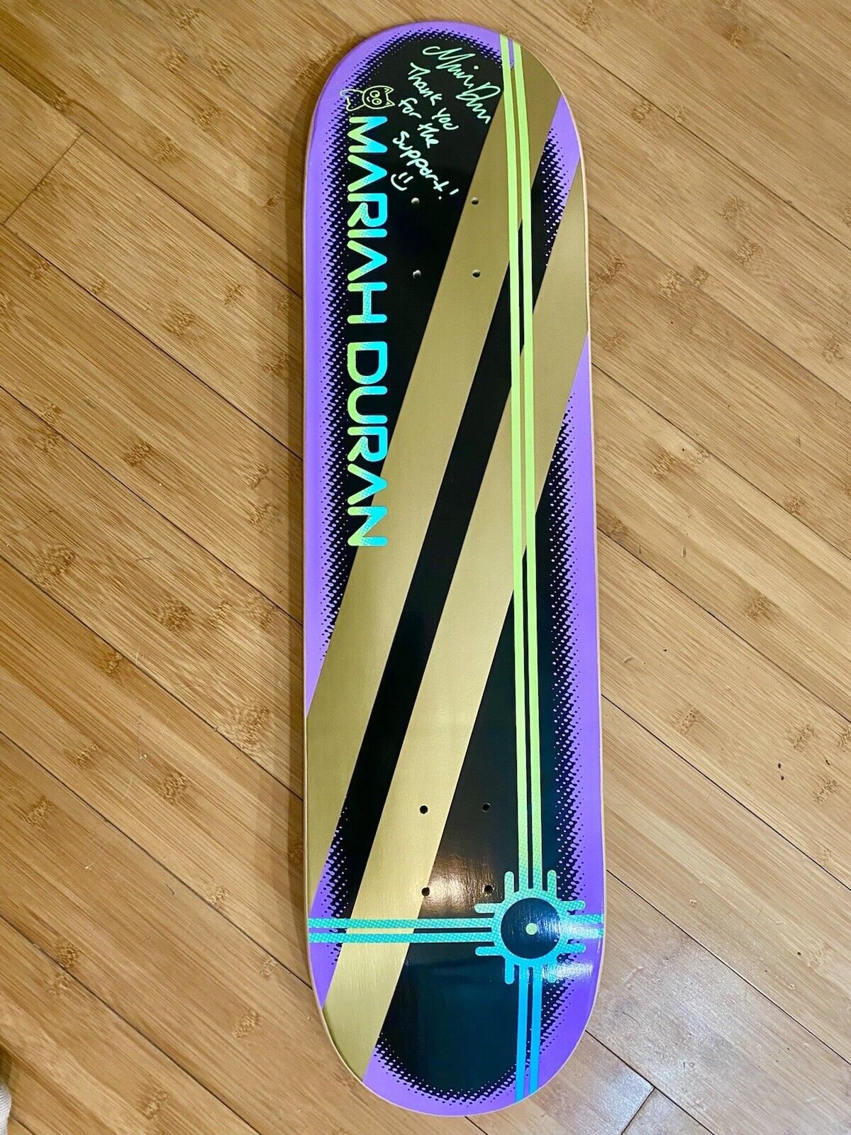 Signed Mariah Duran MEOW Autographed Skateboard Deck 8 Olympics