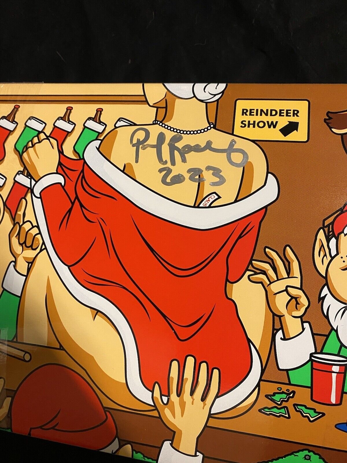 Signed Paul Rodriguez Primitive Autographed Skateboard Deck Santa Naughty Elves