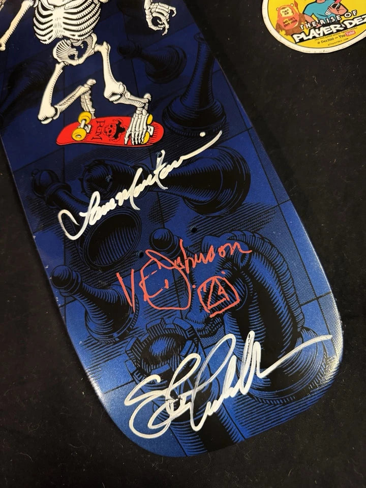Tony Hawk Signed Rodney Mullen Steve Caballero Bones Brigade Series 15 Team Autographed Skateboard Deck