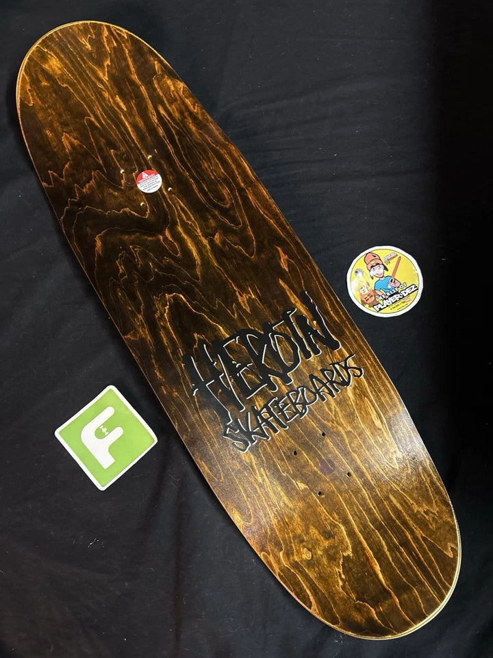 FOS Signed Heroin Prism Holofoil Very Big Egg Autographed Skateboard Deck Curb Killer