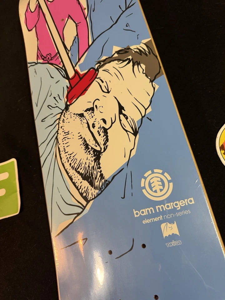 Bam Margera Signed HIM Plunger Autographed Skateboard Deck Element CKY