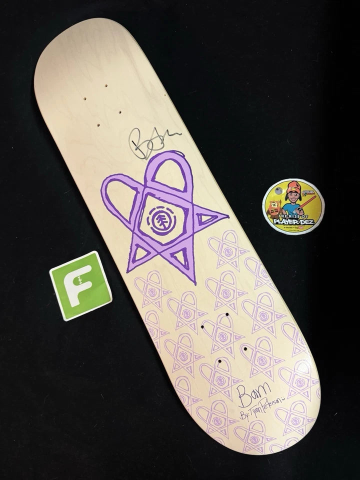 Bam Margera Signed Tyson Heartagram HIM Autographed Skateboard Deck Element