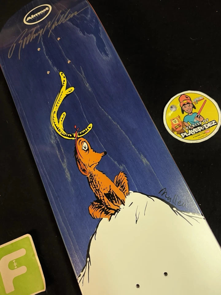 Signed Rodney Mullen Dr. Seuss Cat Hat Mutt Almost Skateboard Deck