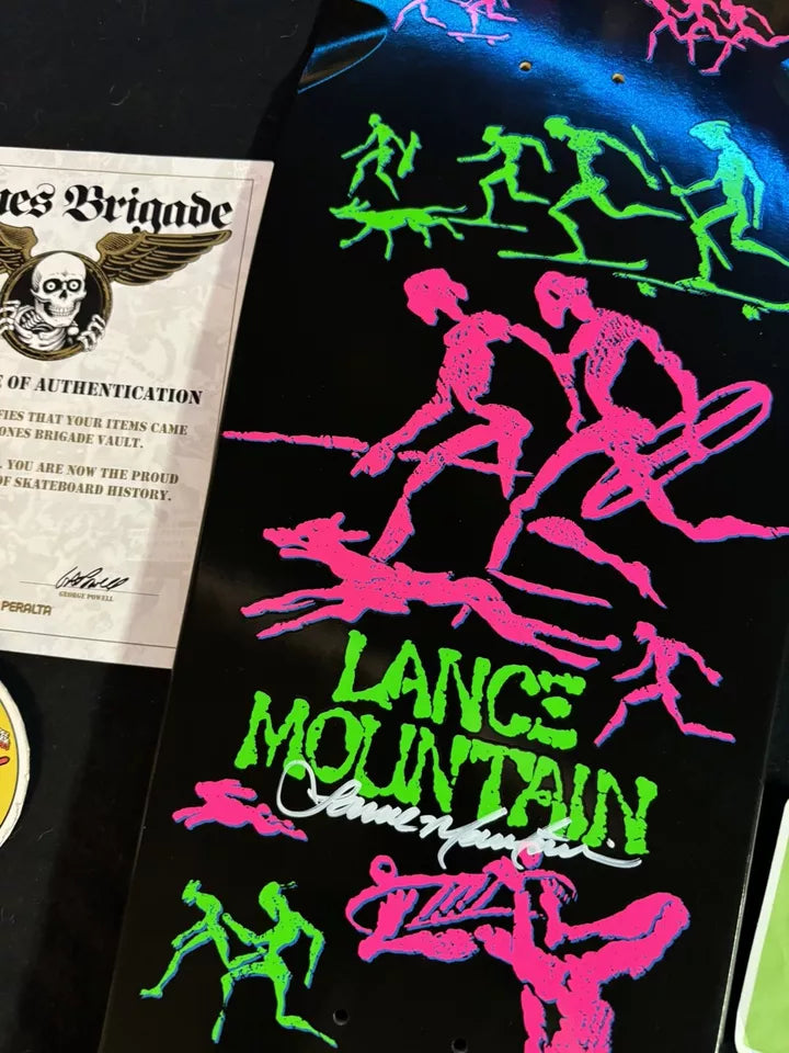 Signed Lance Mountain Autographed Skateboard Deck Bones Brigade 14 Powell Peralta Skateboard Deck