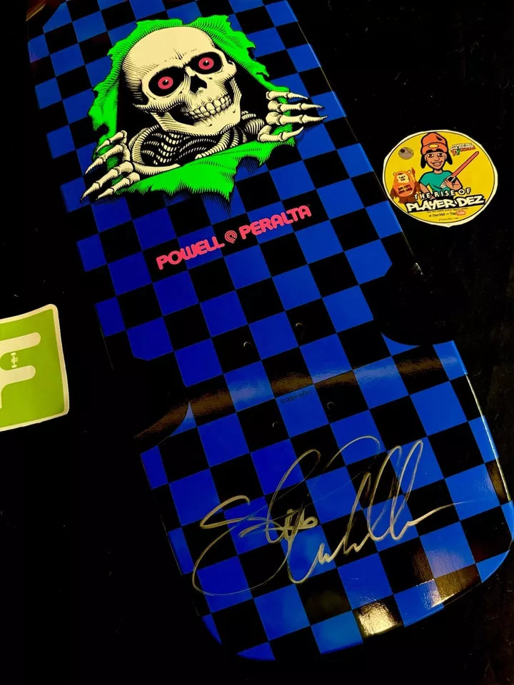 Signed Steve Caballero Autographed Skateboard Deck OG Ripper Blacklight Powell Peralta
