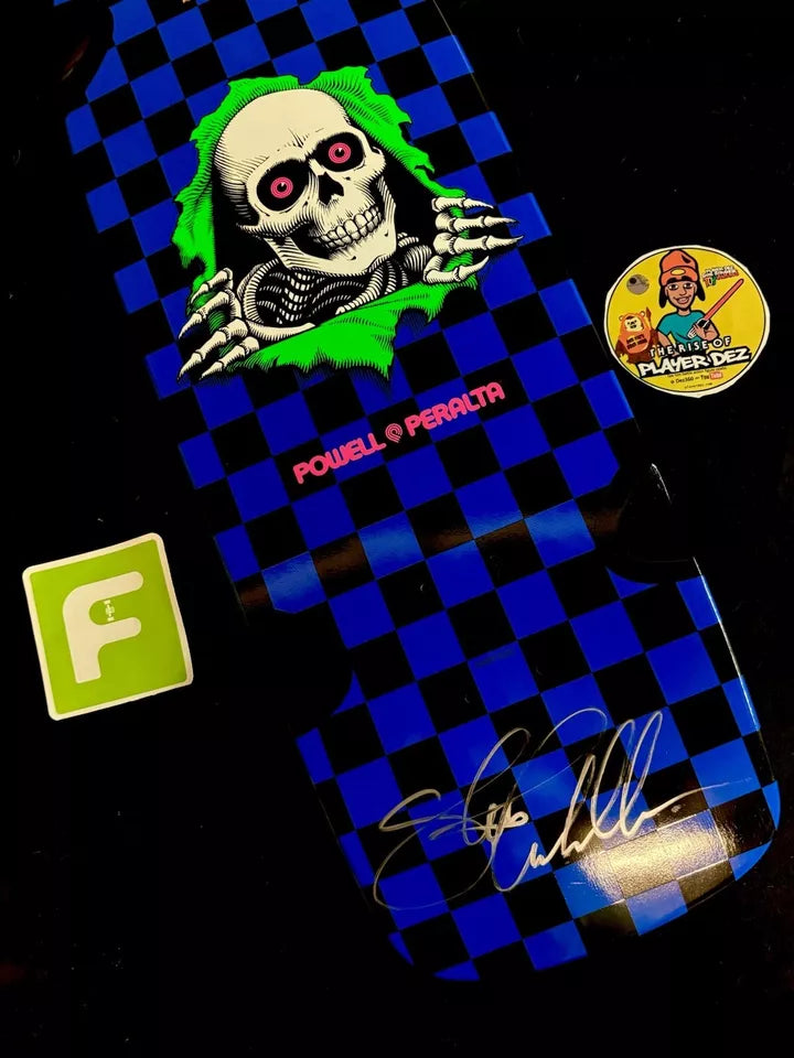 Signed Steve Caballero Autographed Skateboard Deck OG Ripper Blacklight Powell Peralta
