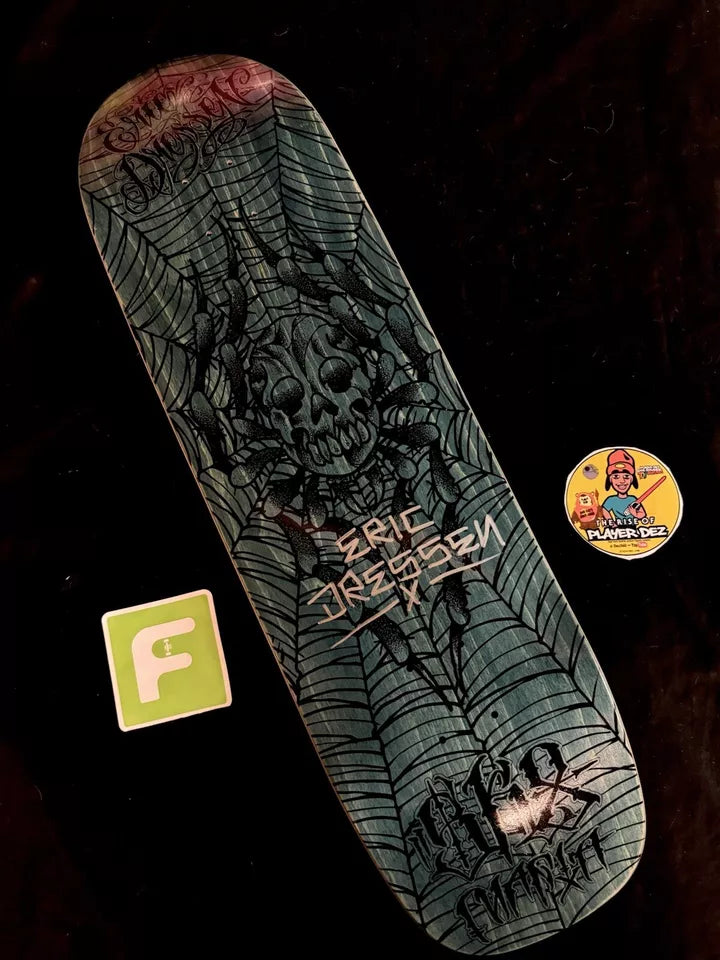 Signed Eric Dressen Autographed Skateboard Deck Sk8mAfia Guest Model Spider Web