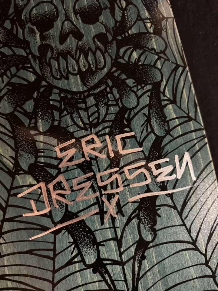 Signed Eric Dressen Autographed Skateboard Deck Sk8mAfia Guest Model Spider Web