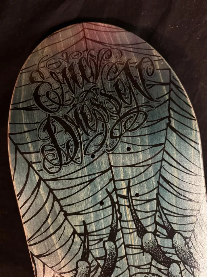 Signed Eric Dressen Autographed Skateboard Deck Sk8mAfia Guest Model Spider Web