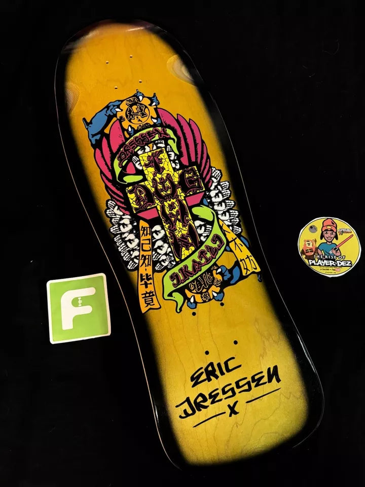Signed Eric Dressen Autographed Skateboard Deck Yellow Dogtown Skates