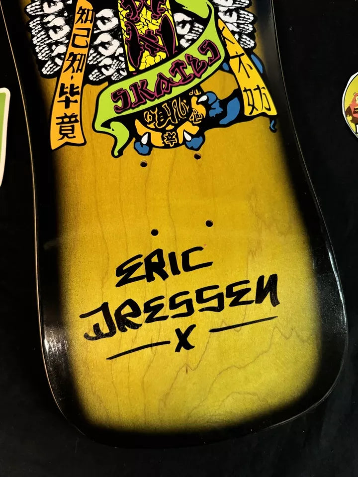 Signed Eric Dressen Autographed Skateboard Deck Yellow Dogtown Skates