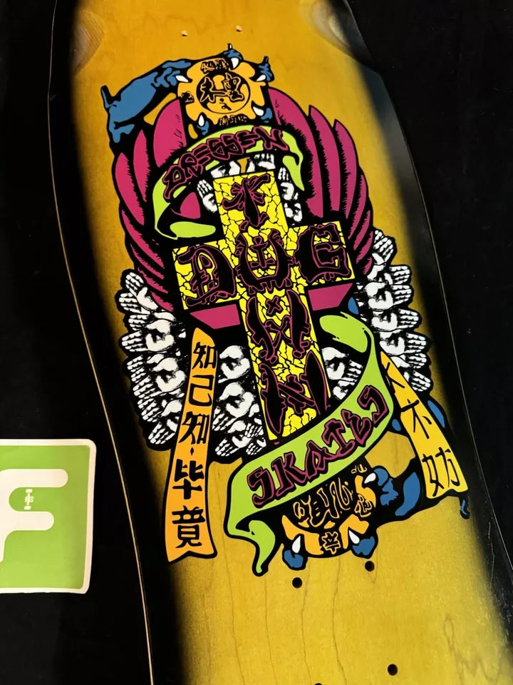 Signed Eric Dressen Autographed Skateboard Deck Yellow Dogtown Skates