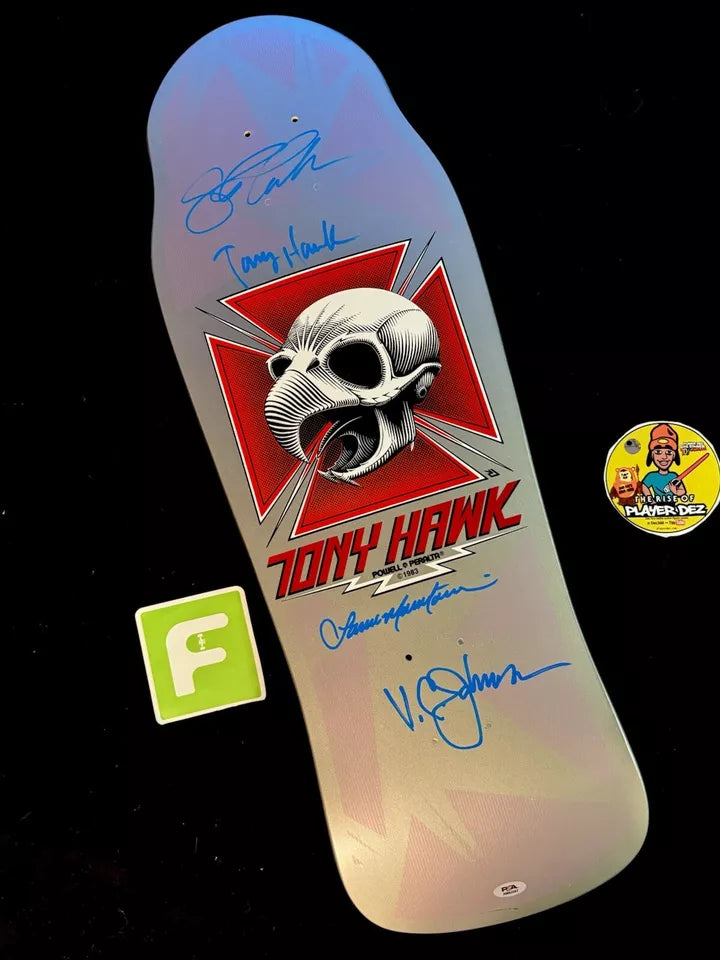 Signed Bones Brigade Series 12 Tony Hawk Autographed Skateboard Deck COA VC Johnson PSA