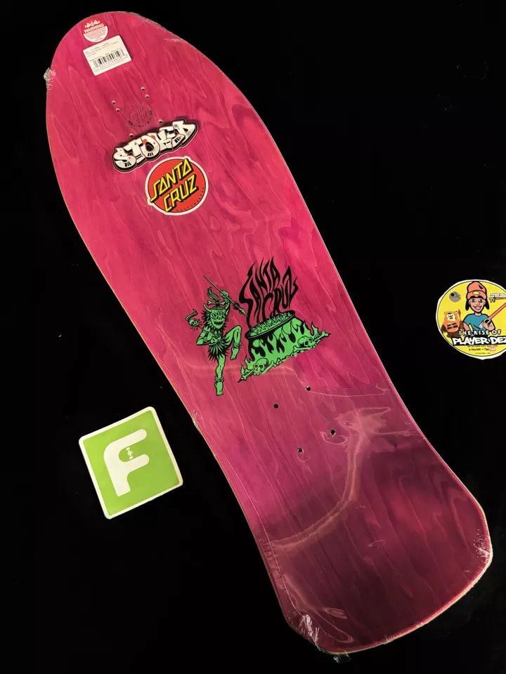 Signed Steve Alba SALBA Autographed Skateboard Deck Santa Cruz Green Tiger