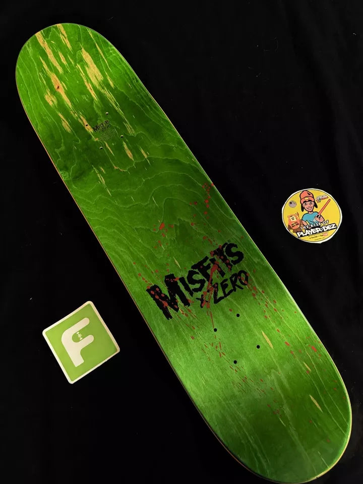 Signed Jamie Thomas Zero Autographed Skateboard Deck Misfits Blood Paint Drip Screened