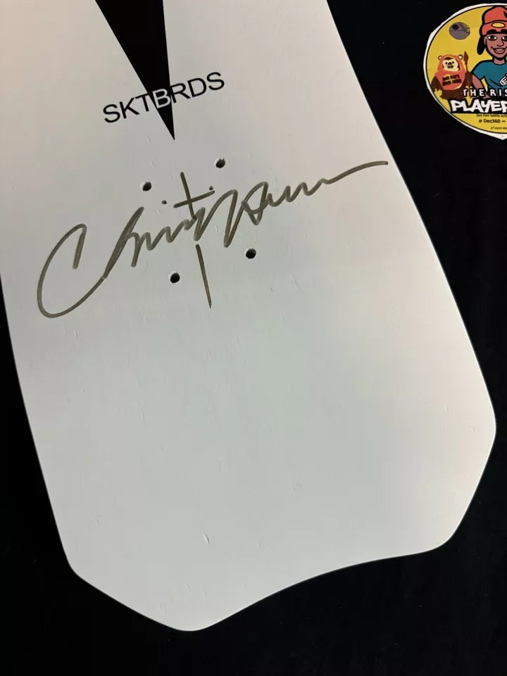 Signed Christian Hosoi Hammerhead Gold Autographed Skateboard Deck