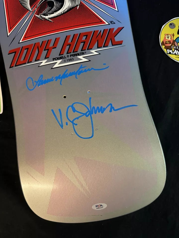 Signed Bones Brigade Series 12 Tony Hawk Autographed Skateboard Deck COA VC Johnson PSA
