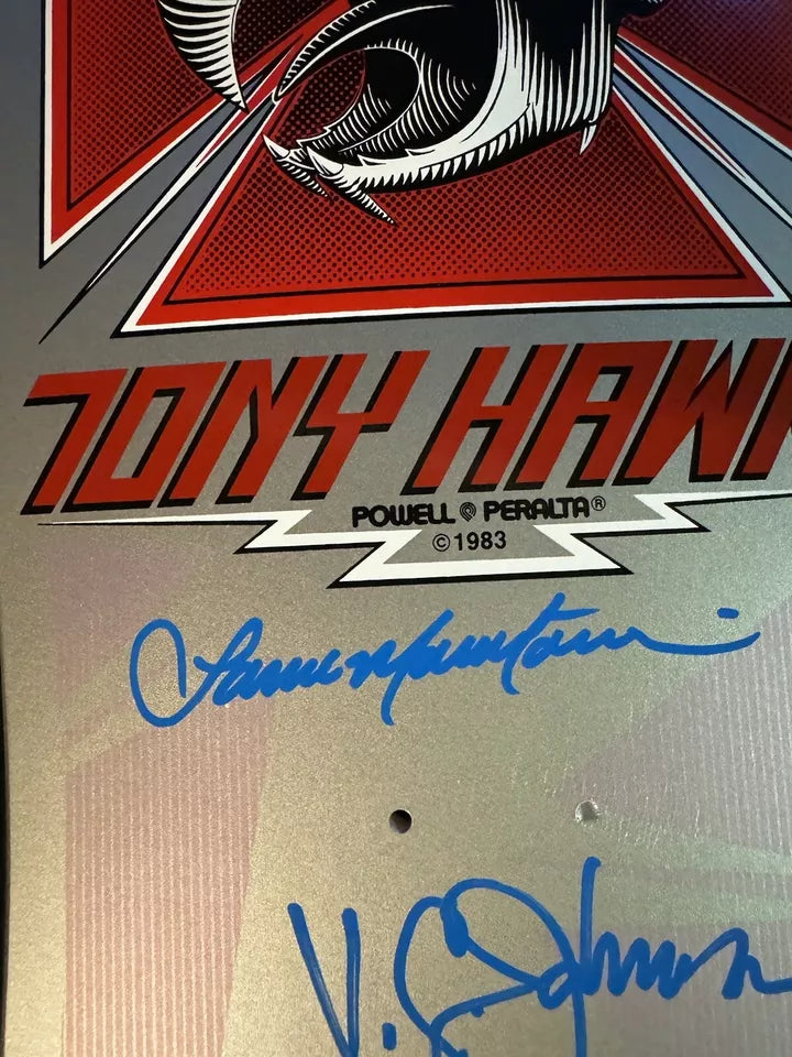 Signed Bones Brigade Series 12 Tony Hawk Autographed Skateboard Deck COA VC Johnson PSA