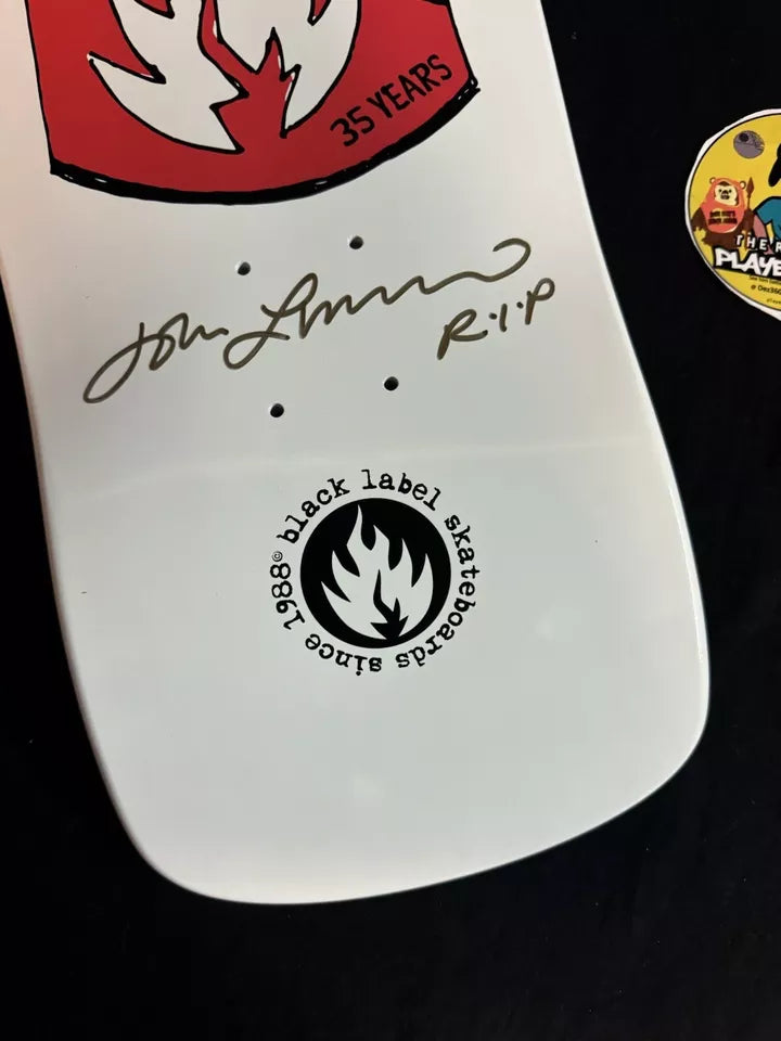 Signed John Lucero Autographed Skateboard Deck 35 Years Beer Can Black Label
