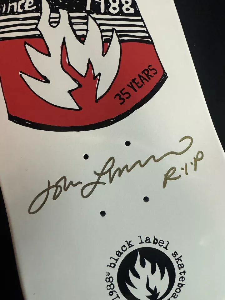 Signed John Lucero Autographed Skateboard Deck 35 Years Beer Can Black Label