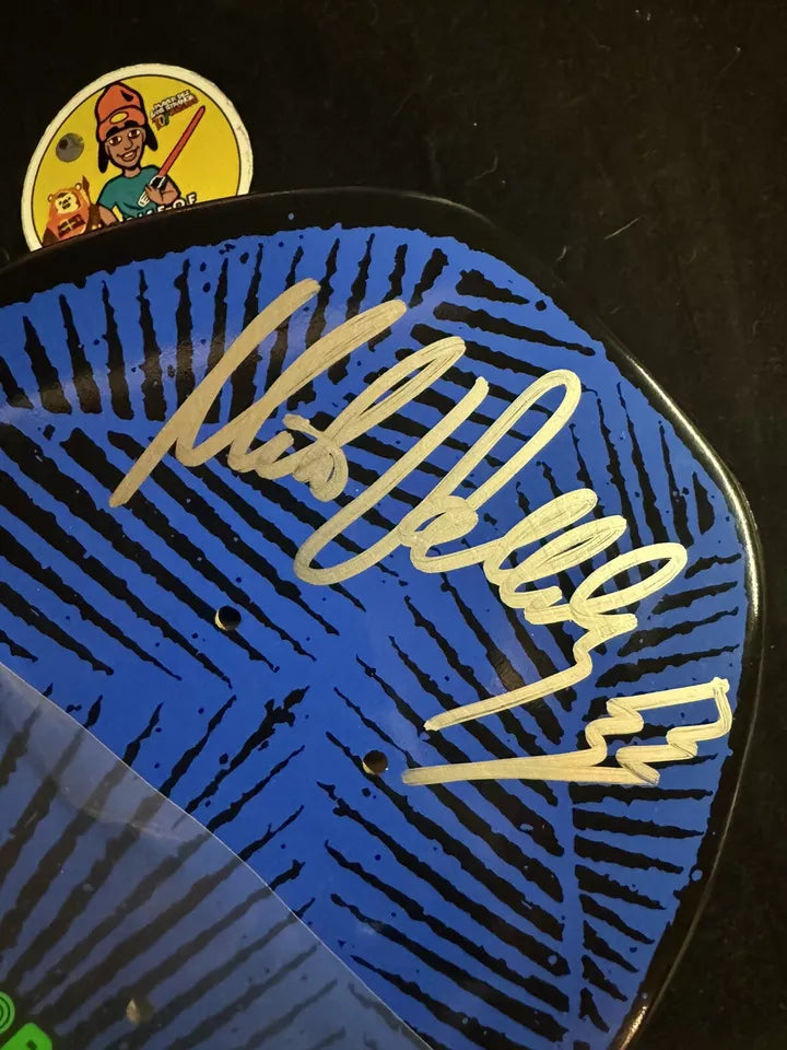 Signed Mike Vallely Autographed Skateboard Deck BlackLight Elephant Powell Peralta