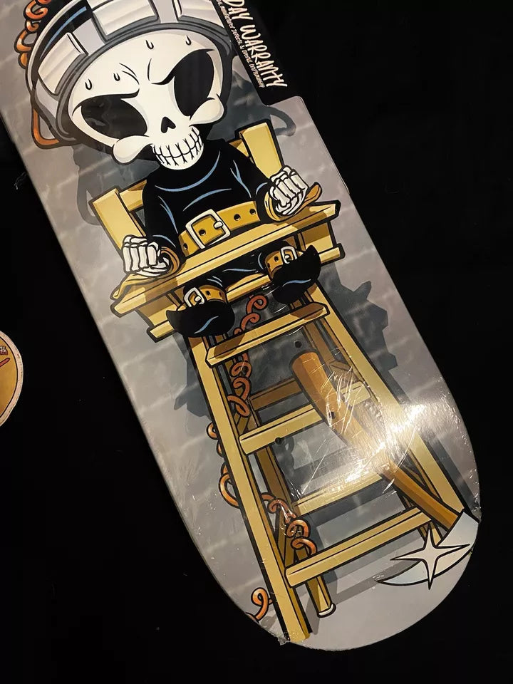 Signed TJ Rogers Autographed Skateboard Deck Blind Reaper Electric Chair