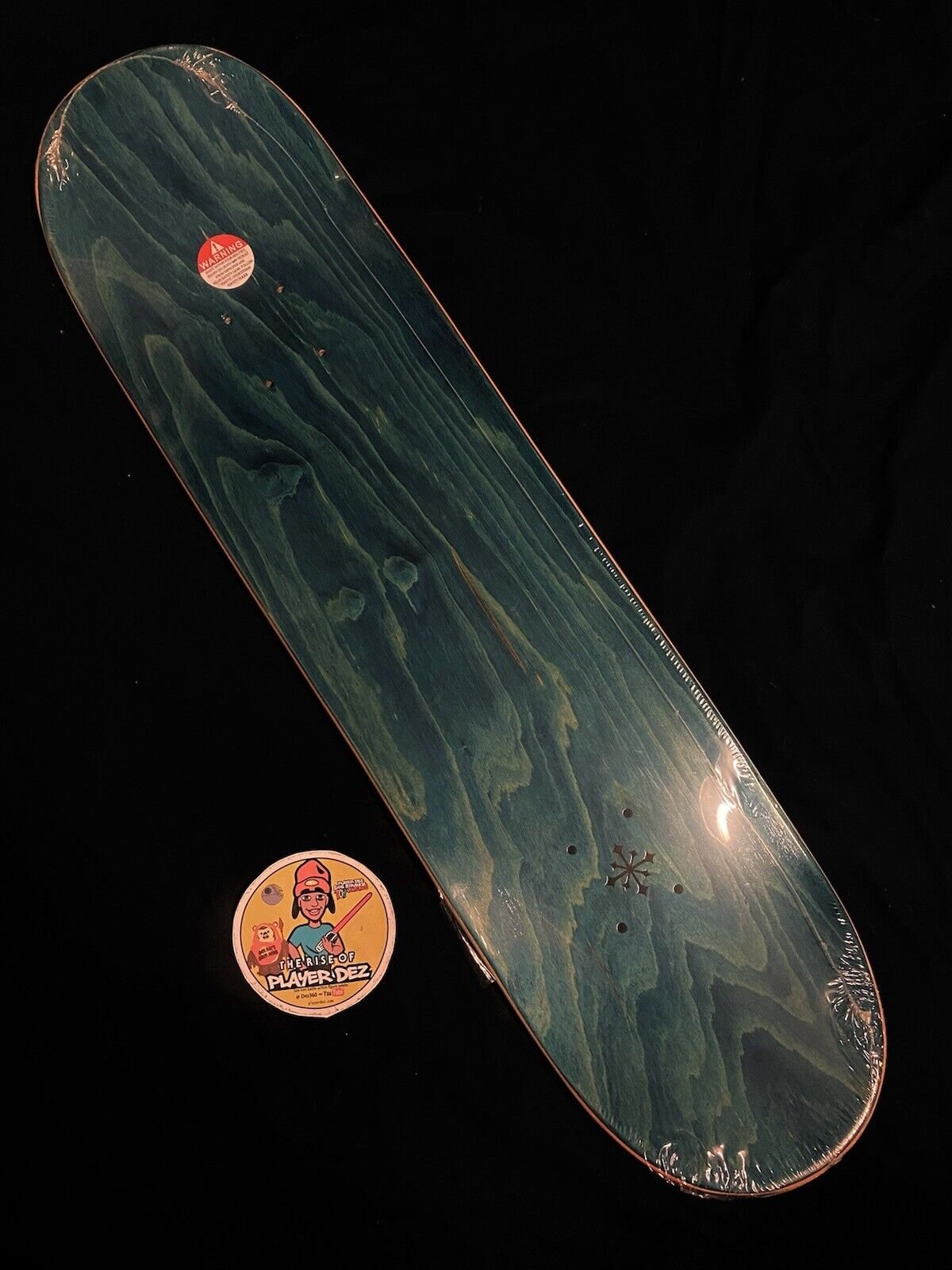 Signed Nyjah Huston Disorder Autographed Skateboard Deck Panther 8.125 Gold