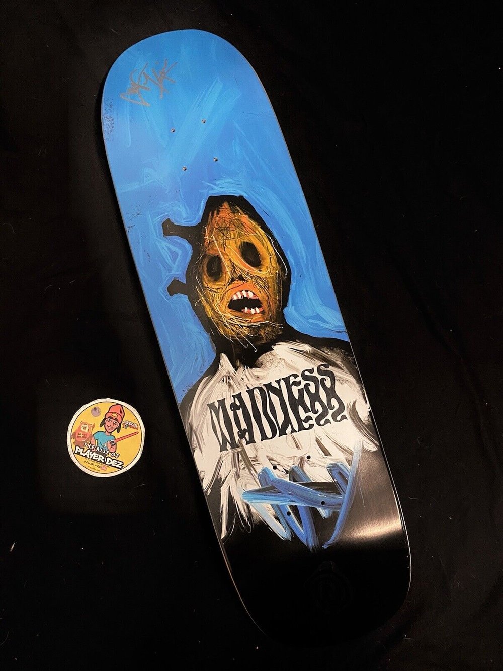 Signed Clay Kreiner Madness Self Portrait Shaped Autographed Skateboard Deck