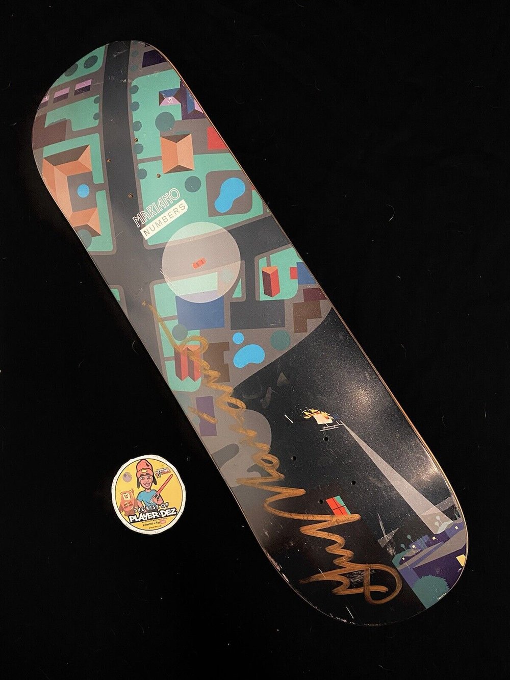 Signed Guy Mariano Numbers Autographed Skateboard Deck