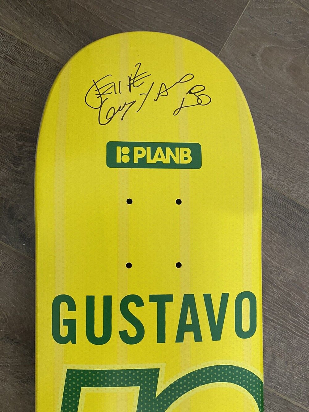 Signed Felipe Gustavo Plan B College Skateboard Deck Autographed Pro Model