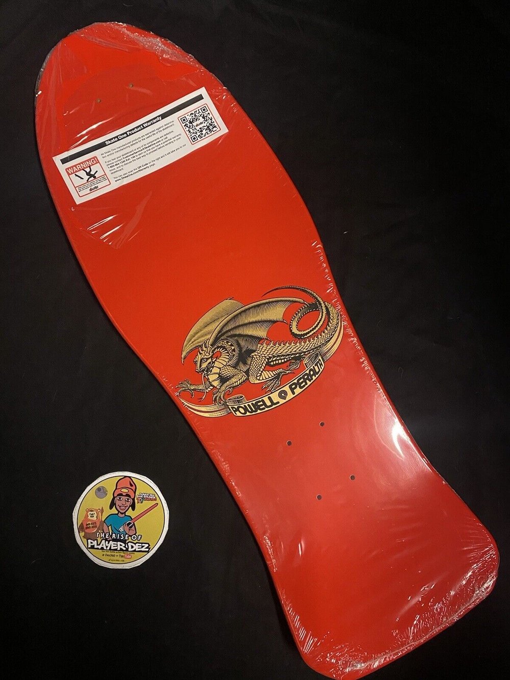 Signed Steve Caballero Powell Peralta Red Silver Dragon Autographed Skateboard Deck