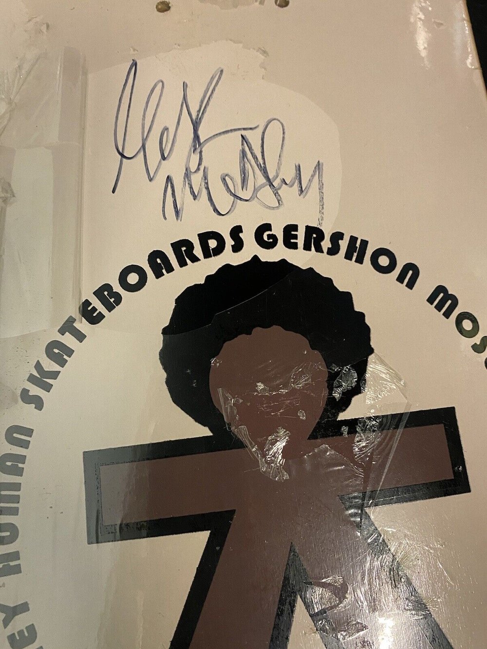 Signed Gershon Mosley Human Autographed Skateboard Deck Vintage Pro Model